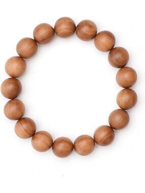 Soothing Aroma White Sandalwood Bead Bracelet | Natural Essential Oil Jewelry